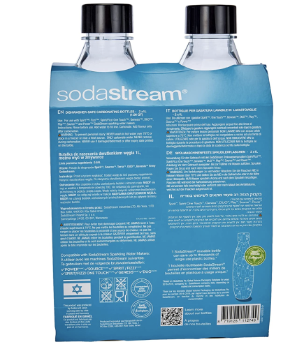 sodastream butelka fuse czarna 1 l - dwupak