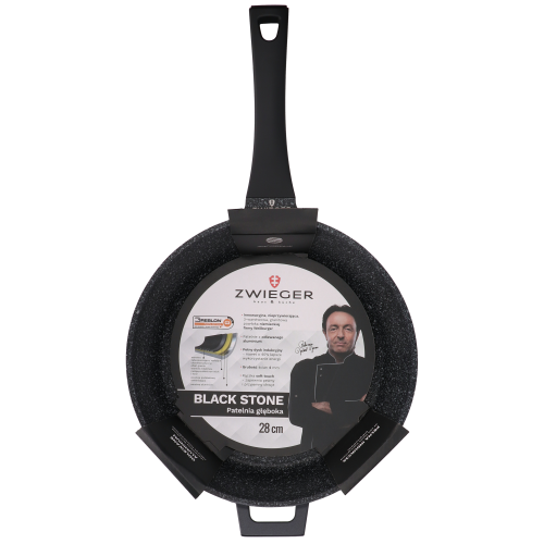 patelnia głęboka 28cm black stone zwieger