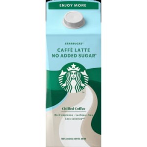 Starbucks multiserve caffe latte no added sugar 750 ml