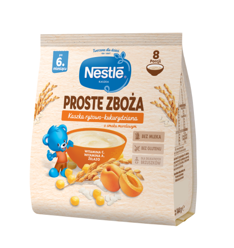 Nestlé proste zboża kaszka ryżowo-kukurydziana o smaku morelowym 144 g nestlé proste zboża kaszka ryżowo-kukurydziana o smaku morelowym 144g