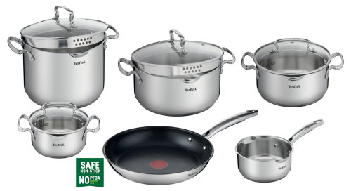 zestaw garnków tefal duetto+ 10 elementów g732sa55