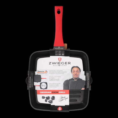 patelnia grill 28cm obsidian zwieger