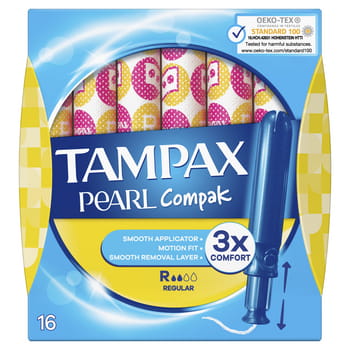 Tampax pearl compak regular tampony z aplikatorem 16 szt. e7f132858e5e0c20db94f3d528365db1