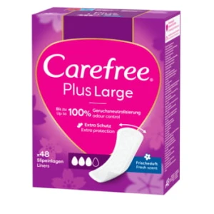 carefree plus large fresh scent, wkładki higieniczne 48 szt.