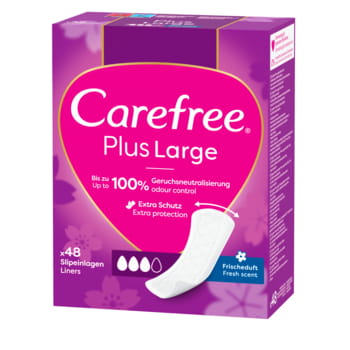 carefree plus large fresh scent, wkładki higieniczne 48 szt. 7ac938a550c67adfdecba16e5f300f33