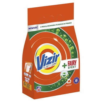 vizir platinum proszek do prania + fairy effect, 30 prań 1,65 kg e57549df9b6a039d43603f96b324e8aa