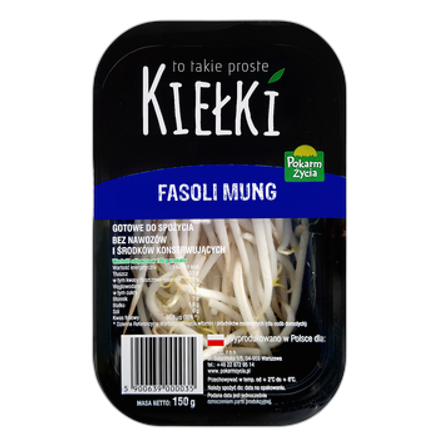 Kiełki fasoli mung polska 150 g pokarm życia kiełki fasoli mung polska 150g pokarm życia