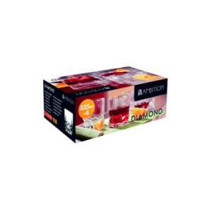 komplet 6 szklanek 325 ml diamond
