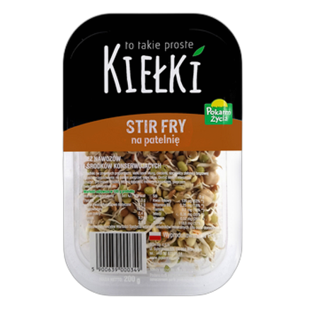 Kiełki na patelnię stir fry polska 200 g pokarm życia kiełki na patelnię stir fry polska 200g pokarm życia