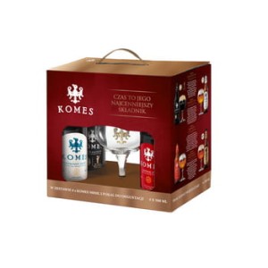 'Zestaw Komes 4x 500 ml butelka zwrotna + kielich