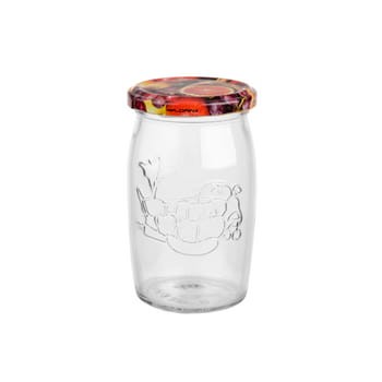 Słoiki 335ml owoce grawerowane z nakrętką nadruk 6 sztuk Florina 4dd155d6f90356ad445925f66e47b3f2