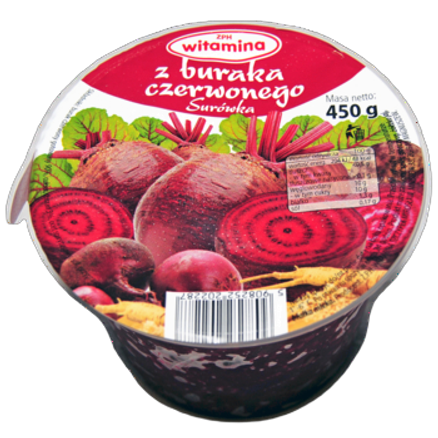 Surówka z buraka czerwonego polska 450 g witamina surówka z buraka czerwonego polska 450g witamina