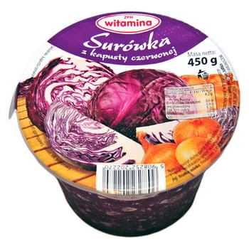 Surówka warzywna z kapusty czerwonej 450 g 08fe238410200402b17cc33e3751a151