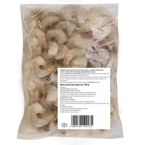 myfood krewetka surowa obrana z ogonkiem, rozmiar: 16-20 szt./lb, glazura: 30%, 700 g/1000 g