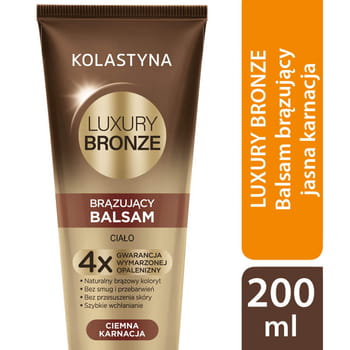 Kolastyna luxury bronze balsam brązujący do ciała ciemna karnacja 200 ml cd52f85550317fa7f666990589719923