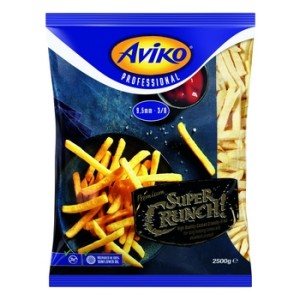 Aviko chrupiące frytki super crunch fries 9,5mm 2.5 kg