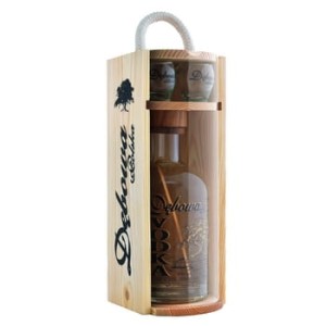 'Wódka Dębowa Polska 40% 700 ml w drewnianym futerale + 2 kieliszki