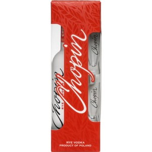 'Chopin Rye Vodka 40% 700 ml + 2 kieliszki
