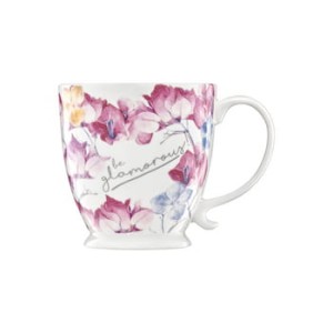 kubek porcelanowy 480 ml diana kwiatki różowe garden