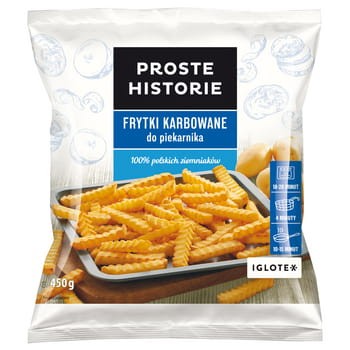 Proste historie - frytki karbowane do piekarnika 450 g 8f49d7b34597cd2c7db73b927ee6ca72