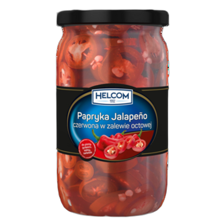 Papryka jalapeno czerwona w zalewie octowej Helcom 680 g Papryka jalapeno czerwona w zalewie octowej Helcom 680g