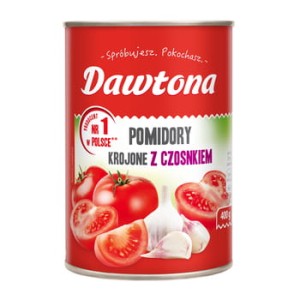 Pomidory krojone z czosnkiem Dawtona 400 g