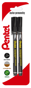 Pentel Foliopis z cienką okrągłą końcówką NF450 - czarny x 2