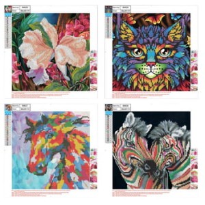 Mozaika diamentowa 5D KIT 300x300 mm 4 wzory miks Centrum