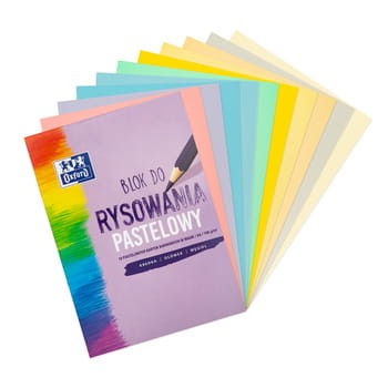 Blok Rysunkowy Kolorowy Pastelowy A4 10 kartek Oxford b319cbaf665e463509d9c2221acda0a4