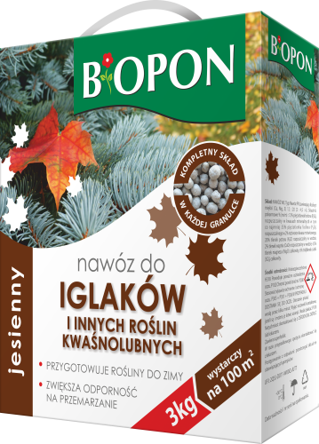 BOPON nawóz jesienny do iglaków i kwaśnolubnych granulat 3kg