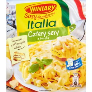 Sos do makaronu Italia cztery sery z bazylią Winiary 37 g