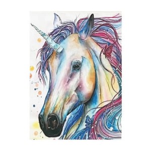 Płótno malarskie ze szkicem do malowania po numerkach 40x50 cm Jednorożec 89656