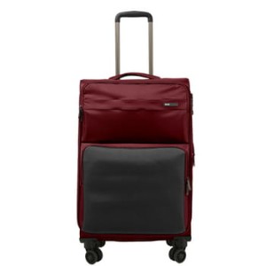 Walizka tekstylna NICE 56 cm szary-burgund