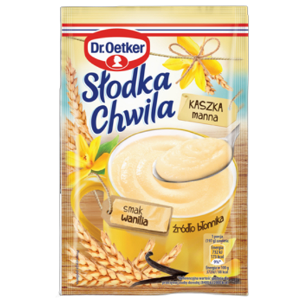 Kaszka manna waniliowa Słodka Chwila Dr. Oetker 47,5 g Kaszka manna waniliowa Słodka Chwila Dr. Oetker 47,5g