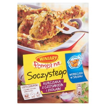 Pomysł na soczystego kurczaka z czosnkiem i ziołami Winiary 30 g 1.jpg