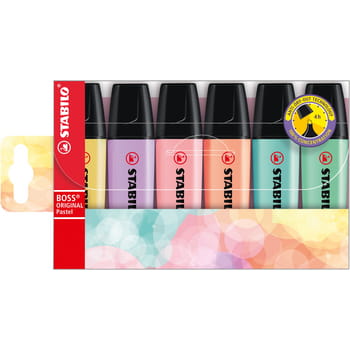 Zakreślacz STABILO BOSS ORIGINAL Pastel etui 6 szt. 71fb5017fe76504644f92187496d22f5