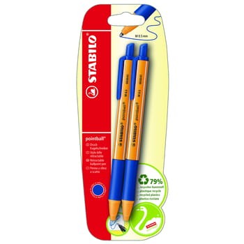 Stabilo długopis pointball 2 szt. niebieski 6d38899bd72bafdcf987ef4fa4a3d69b