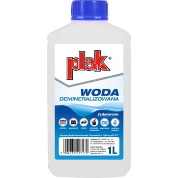 Woda demineralizowana Plak 1 l 0df94054847577e3019aa3eba1f49c4f