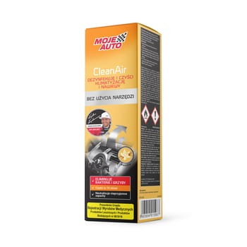 Preparat do odświeżania klimatyzacji i nawiewów Moje Auto- Clean Air Wanilia 150 ml d27f8d204441e6b07f091ba408e7c918