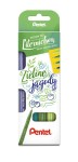 Pentel Zestaw 4 pisaków/pędzelków SES15C Brush SignPen - Zielone jagody