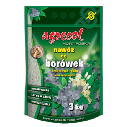 Hortifoska, Nawóz do borówek oraz innych roślin kwasolubnych 3 kg Agrecol Hortifoska, Nawóz do borówek oraz innych roślin kwasolubnych 3kg Agrecol