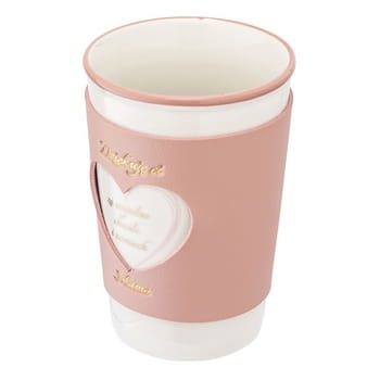 Kubek 420 ml stożek z opaską z ekoskóry dekoracja Dziękuję Ci Mamo color box Altom Design 0aee1b0a92f8a922a1b6a46efb266472