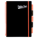 Pukka Pad Kołozeszyt PP Neon Black A4 pomarańczowy kratka