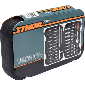 STHOR Zestaw narzędziowy 1/4" 56 części 3e658150d182c79381dbdd1d74719552