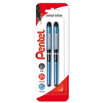 Pentel Cienkopis kulkowy EnerGel BLN15 - czarny x 2 sztuki 71520f60e4bfa5116dd7a79f7b149077