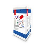 Akcesoria do tablic MemoBe, zestaw zawiera: płyn 125 ml, markery 4 kolory, gąbka magnetyczna, uchwyt na markery, magnesy f 20 mm 12 szt., - Zestaw 1