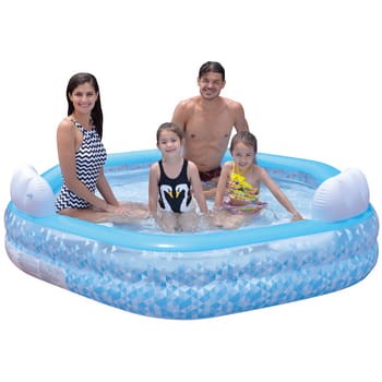 Basen familijny z 3 siedziskami, wymiary: 223x211x58cm Sun Club c7e50aab746702220581d7e6a26051c5