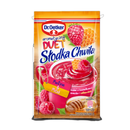 Kisiel malinowy z miodem Słodka Chwila Dr. Oetker 31,5 g Kisiel malinowy z miodem Słodka Chwila Dr. Oetker 31,5g