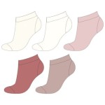 Stopki damskie 5-PACK mix pastelowe 36/38