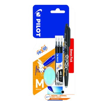Pilot wymazywalny długopis Frixion Ball czarny + wkłady 3 sztuki + gumka be335df948611d9f62ea086ec0d9cf1f
